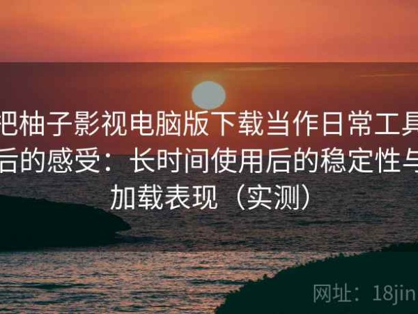 把柚子影视电脑版下载当作日常工具后的感受：长时间使用后的稳定性与加载表现（实测）