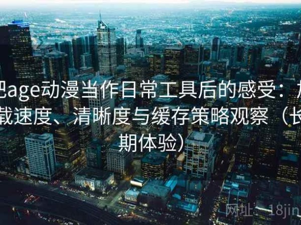 把age动漫当作日常工具后的感受：加载速度、清晰度与缓存策略观察（长期体验）