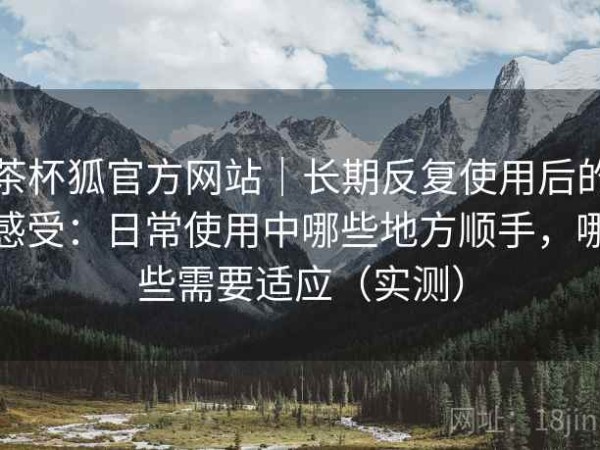 茶杯狐官方网站｜长期反复使用后的感受：日常使用中哪些地方顺手，哪些需要适应（实测）