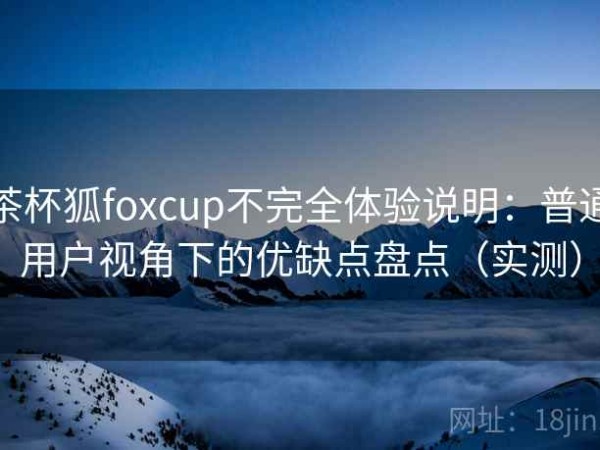 茶杯狐foxcup不完全体验说明：普通用户视角下的优缺点盘点（实测）