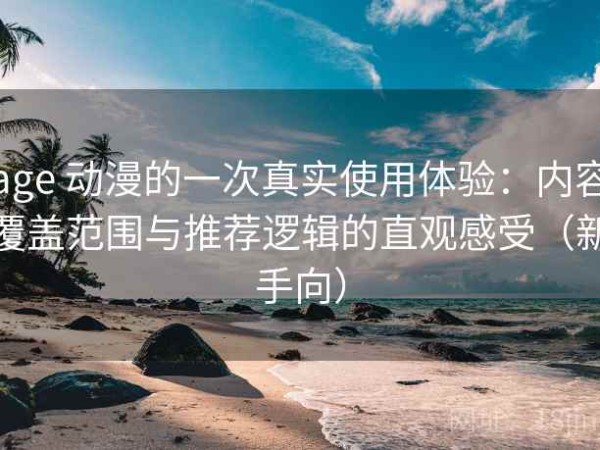 age 动漫的一次真实使用体验：内容覆盖范围与推荐逻辑的直观感受（新手向）