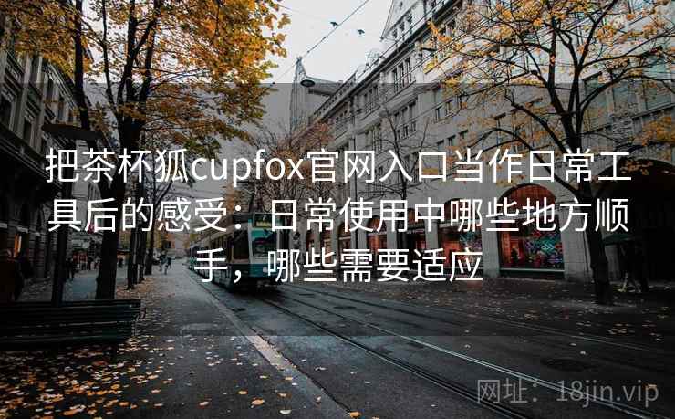 把茶杯狐cupfox官网入口当作日常工具后的感受：日常使用中哪些地方顺手，哪些需要适应