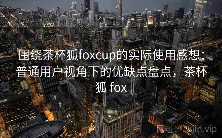 围绕茶杯狐foxcup的实际使用感想：普通用户视角下的优缺点盘点，茶杯狐 fox