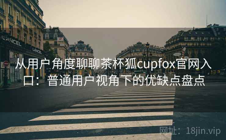 从用户角度聊聊茶杯狐cupfox官网入口：普通用户视角下的优缺点盘点