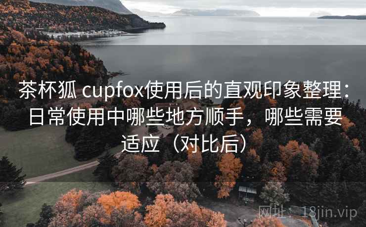 茶杯狐 cupfox使用后的直观印象整理:日常使用中哪些地方顺手,哪些需要适应(对比后) 茶杯狐 cupfox使用后的直观印象整理:日常使用中哪些地方顺手,哪些需要适应(对比后)